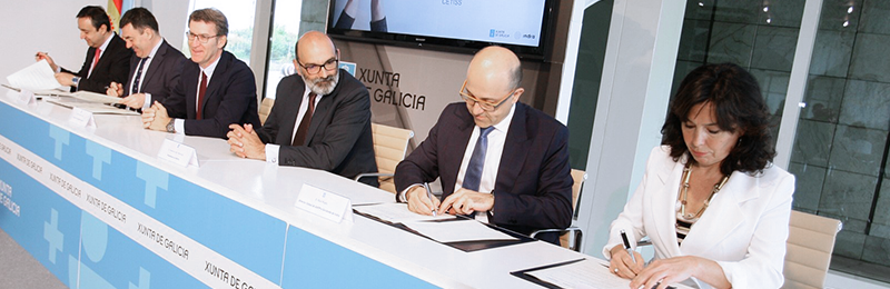 Indra firma un convenio con la Xunta de Galicia para poner en marcha su centro de referencia en innovación digital sociosanitaria