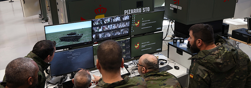 Indra launches the creation of one of the most advanced armored vehicle tactical training networks in Europe with the installation of the first Pizarro simulators