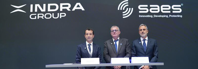 Indra y SAES firman un acuerdo de colaboración en protección de infraestructuras, sistemas acústicos y simulación