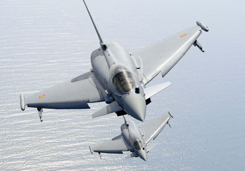 Spanish Air Force Eurofighter Typhoon from ALA-11 bsed in Moron, Spain
