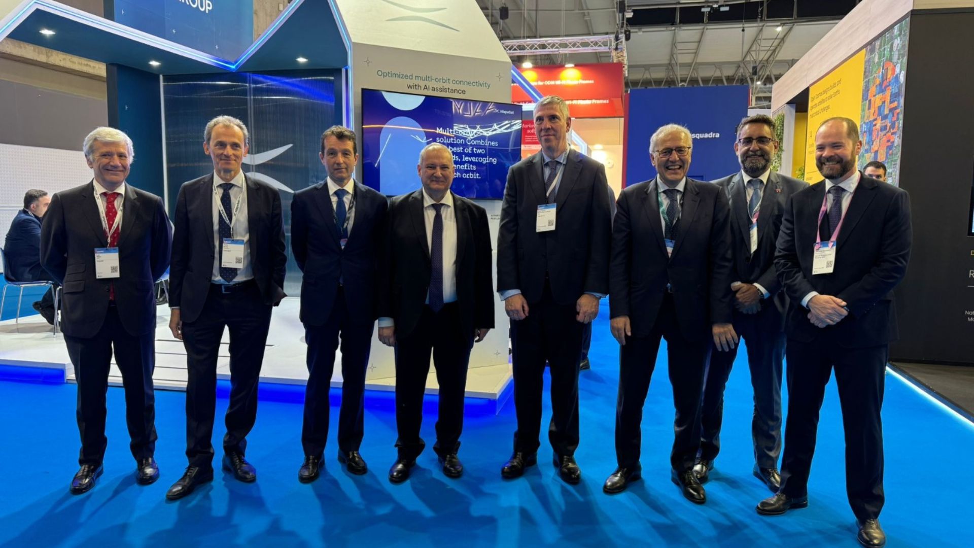 Hispasat, como parte de Indra Space, lidera en el MWC las comunicaciones seguras vía satélite en Europa a través de IRIS² y el 5G