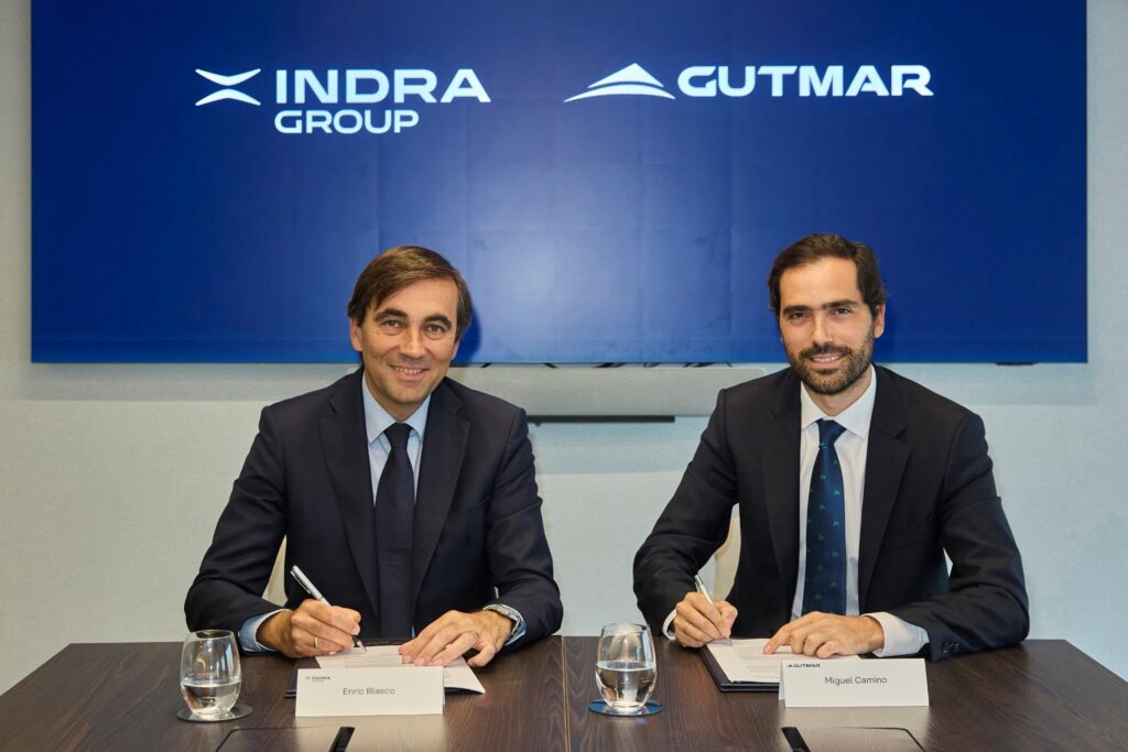 Alianza Indra Group – Gutmar 2 Enric Blasco, delegado territorial de Indra Group en Cataluña, y Miguel Camino, coCEO de Gutmar